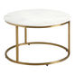 White Marble and Metal Milan Table Collection image number 1