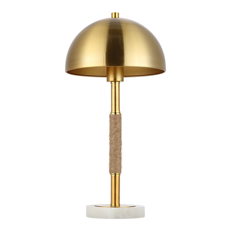 Abbey Metal Dome And Marble Base Table Lamp image number 3