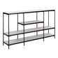 Sidney Black Metal and Wood Console Table with Shelving image number 0