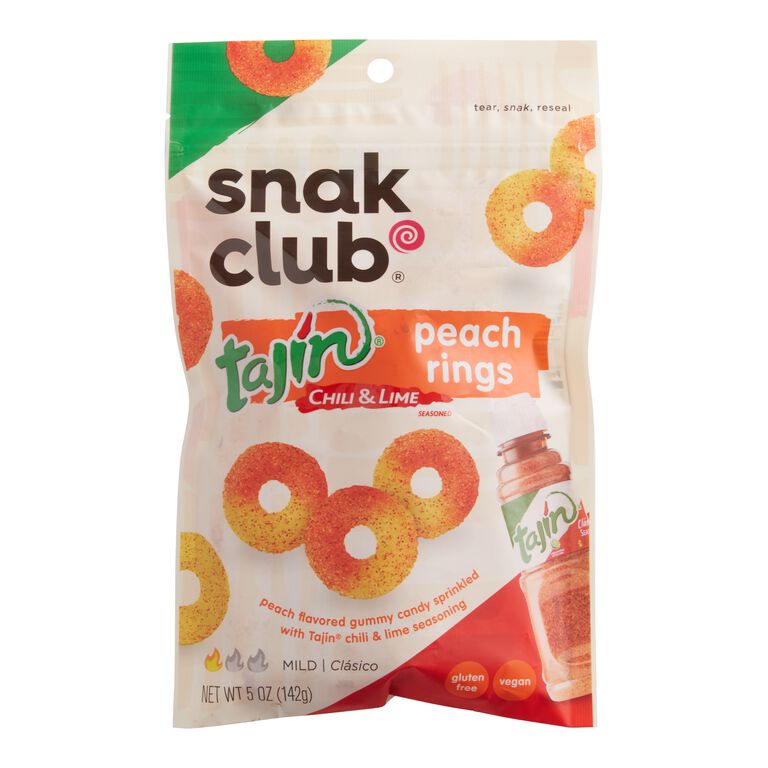 Snak Club Tajin Chili and Lime Peach Rings Set of 2 image number 1