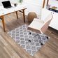 Gray And Beige Trellis Office Chair Mat image number 3