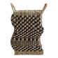 Polly Black And Natural Paper Rope Wavy Check Basket image number 1