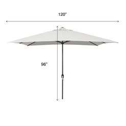 Rectangular Solid Patio Umbrella