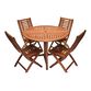 Danner Round Eucalyptus Wood Folding Outdoor Dining Table image number 2