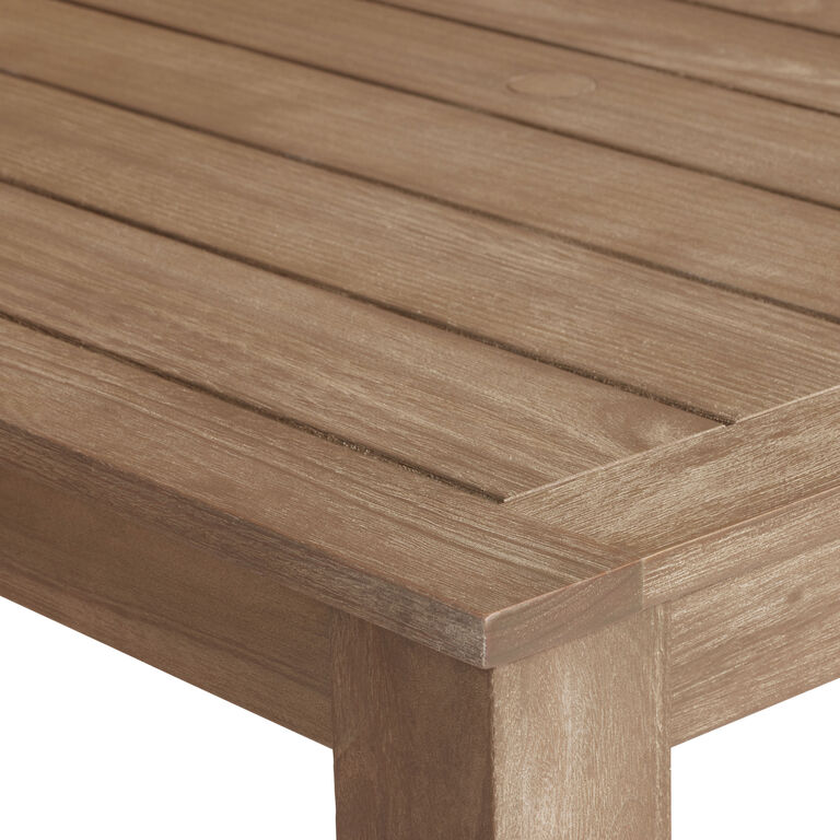 Corsica Square Light Brown Eucalyptus Outdoor Dining Table image number 4