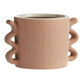 Rust Ceramic Planter With Wave Handles image number 0