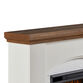 Melte White Wood and Faux Stucco Electric Fireplace Mantel image number 2