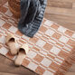 Checkerboard Stripe Woven Cotton Area Rug image number 1