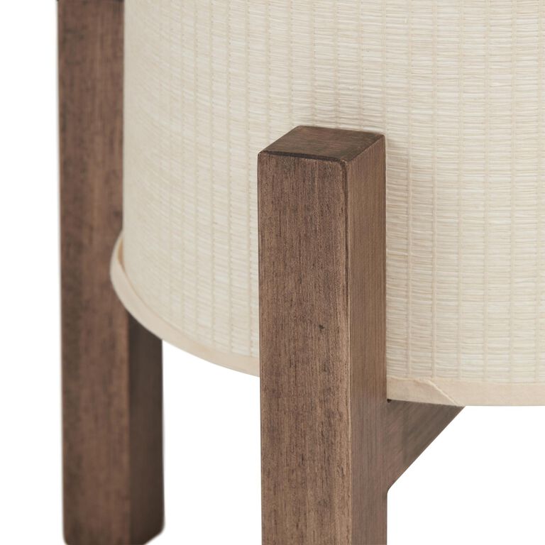 Natural Paper Rattan and Wood 2 Light Floor Lamp image number 4