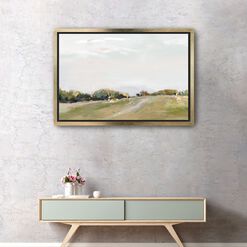 Golden Grasslands by Isabelle Z Framed Canvas Wall Art
