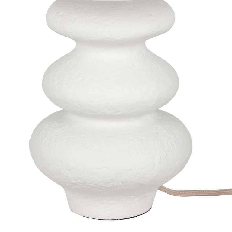 Gate White Textured Faux Stone Wavy Table Lamp image number 5