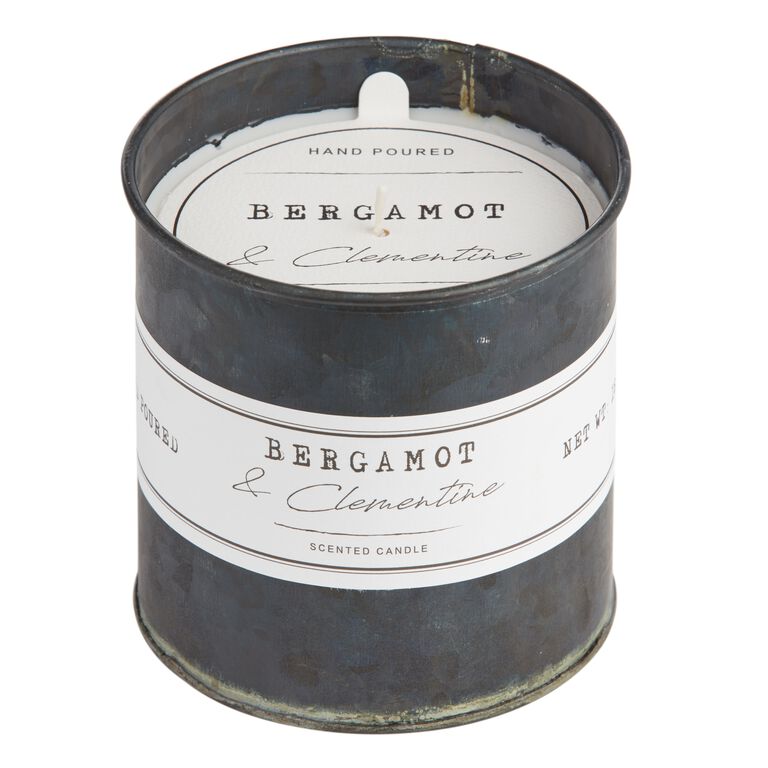 Bergamot & Clementine Antique Oil Tin Scented Candle image number 1