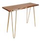 Madison Live Edge Acacia Wood and Gold Hairpin Console Table image number 0
