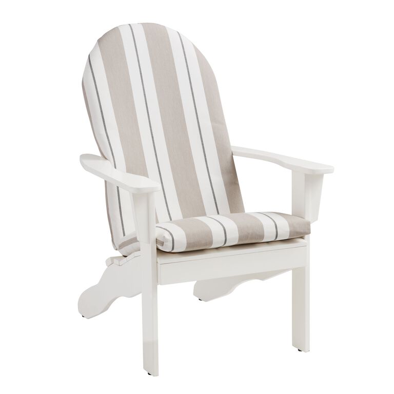 Sunbrella Linen Stripe Adirondack Chair Cushion image number 4