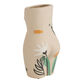 Ivory Ceramic Hand Painted Floral Femme Vase image number 1