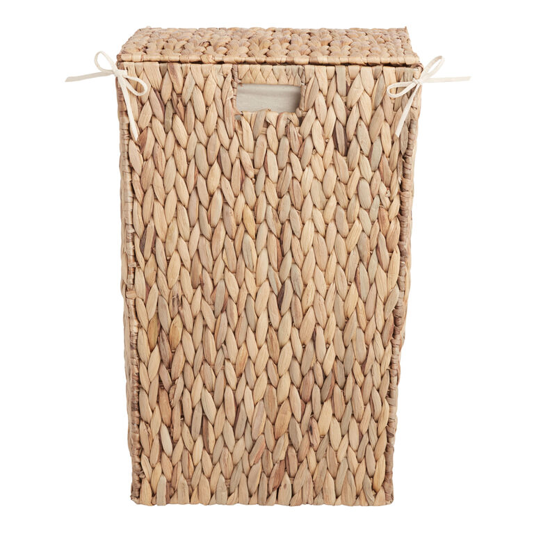 Willa Natural Hyacinth Laundry Hamper With Liner and Lid image number 1