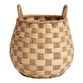 Edith Seagrass And Rattan Checkered Tote Basket image number 0