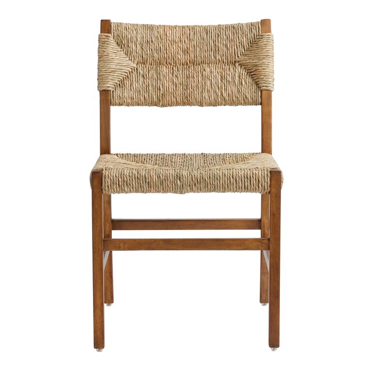 Candace Vintage Acorn and Seagrass Dining Chair Set of 2 image number 2