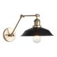 Gold And Black Iron Olson Wall Sconce image number 1