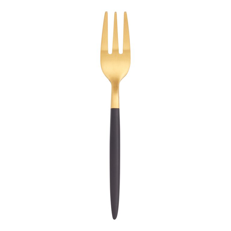 Shay Black And Gold Cocktail Fork Set Of 2 image number 1