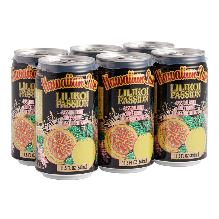 Hawaiian Sun Lilikoi Passion Juice Drink 6 Pack image number 1