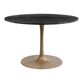 Bainbridge Black Marble Top and Gold Tulip Dining Table image number 2