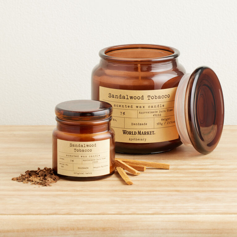 Apothecary Sandalwood Tobacco Scented Candle image number 1