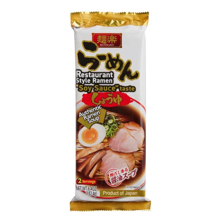 Menraku Soy Sauce Ramen Noodle Soup 2 Pack image number 1