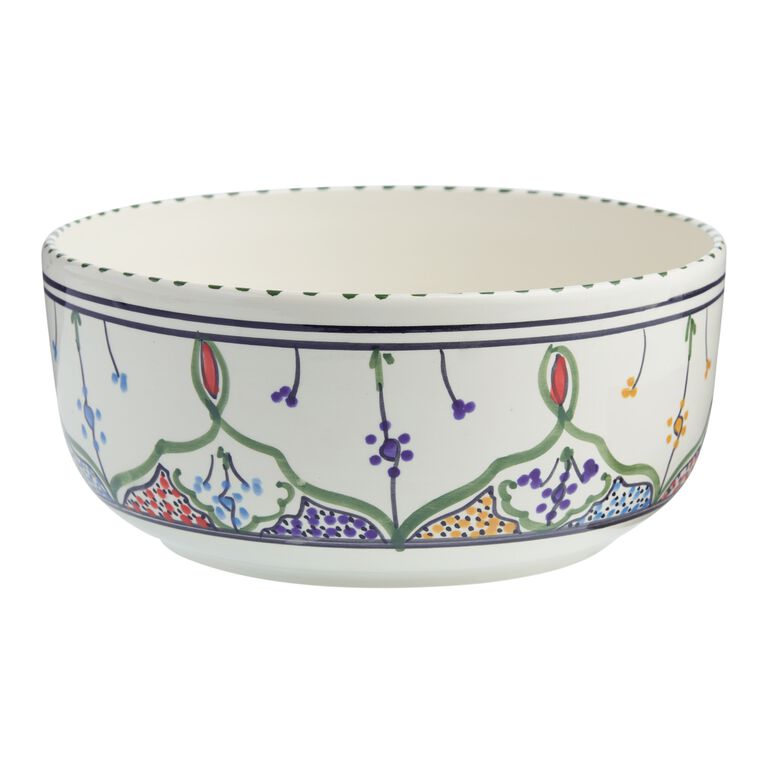 Amira Hand Painted Serving Bowl image number 1