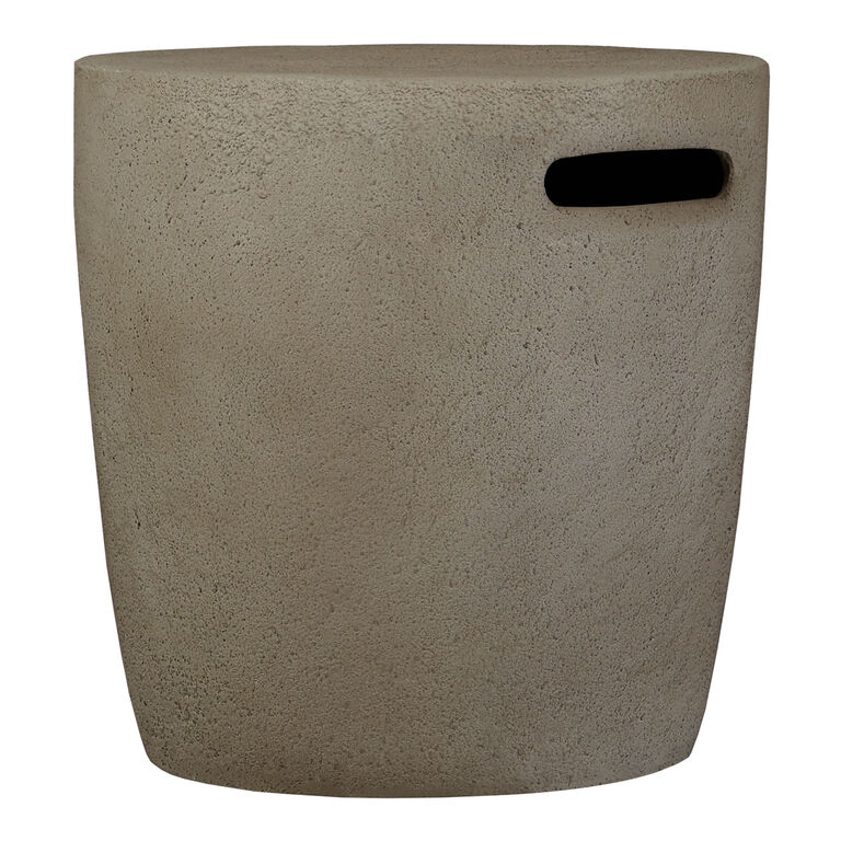 Cartagena Faux Stone Propane Tank Holder End Table image number 1