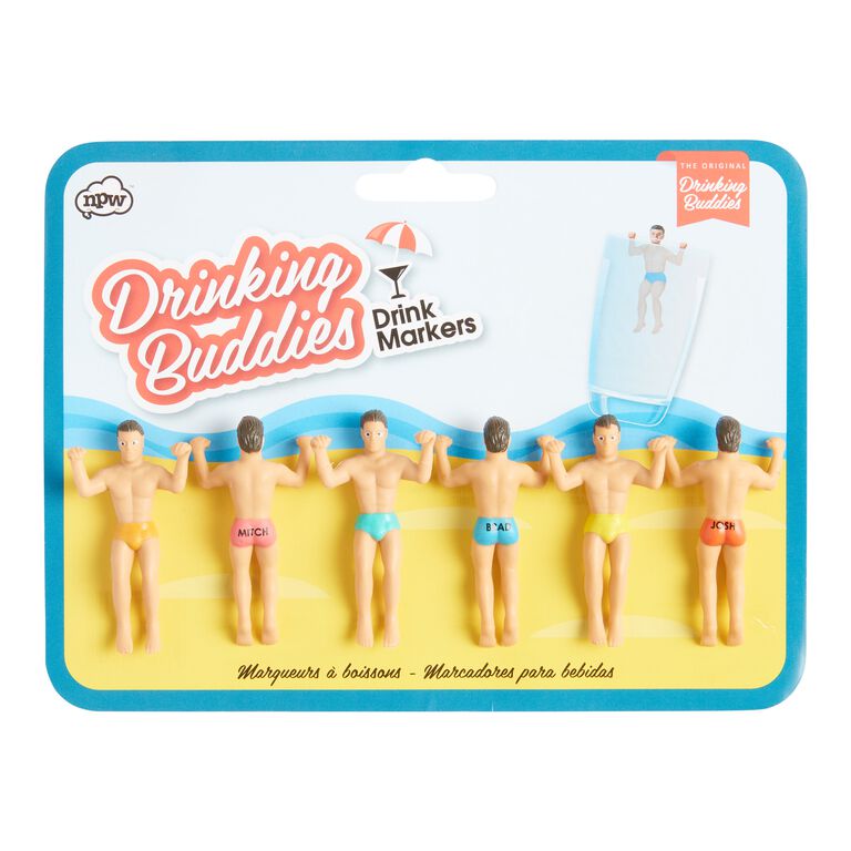 Drinking Buddies Glass Markers 6 Pack image number 1