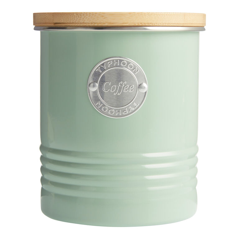 Typhoon Sage Green Steel and Bamboo Coffee Storage Canister image number 1