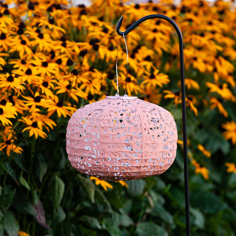 Sunflower Fabric Solar LED Lantern image number 5