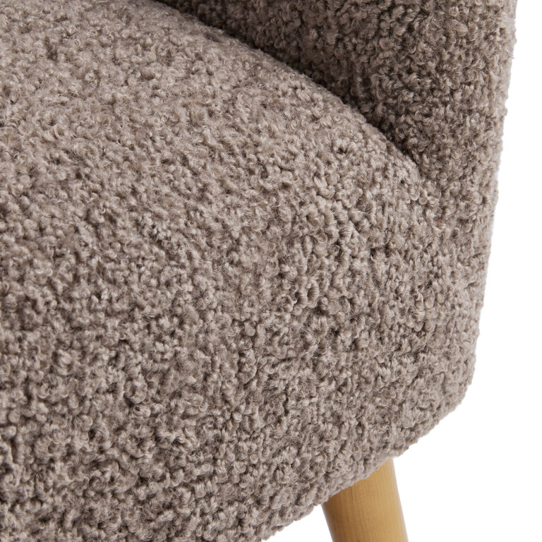 Freja Faux Sherpa Upholstered Armchair image number 5