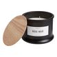 Matte Black Glass Rose Noir 2 Wick Scented Candle