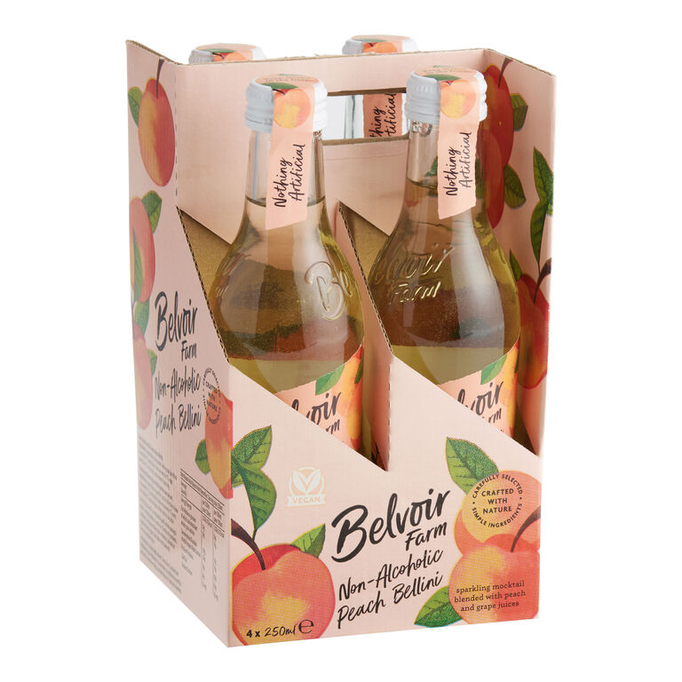 Belvoir Farm Non Alcoholic Peach Bellini 4 Pack image number 1