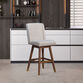 Albion Taupe Upholstered Swivel Barstool image number 1
