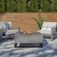 Kingston Square Slate Steel Gas Fire Pit Table image number 1