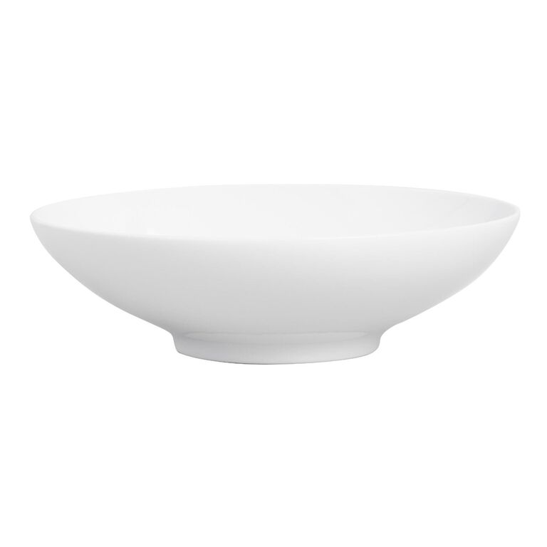 Coupe White Porcelain Flared Rim Serving Bowl image number 1
