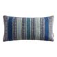 Blue Woven Stripe Indoor Outdoor Lumbar Pillow image number 0