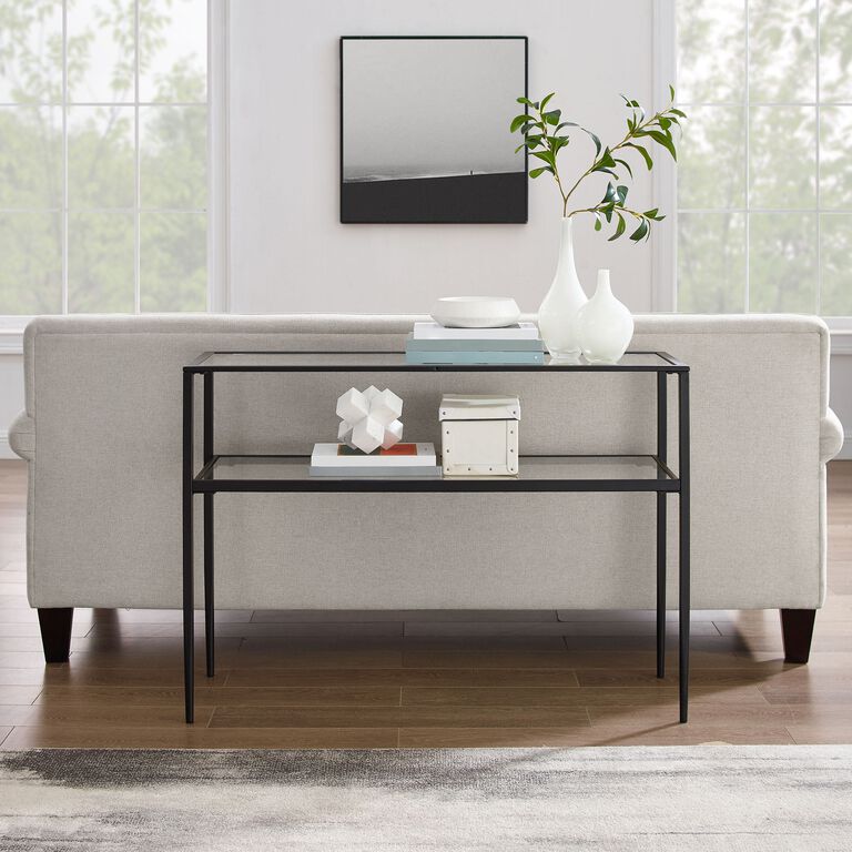 Cristene Metal and Glass Console Table image number 5