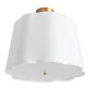 Lily White Scalloped Fabric Pendant Lamp image number 0
