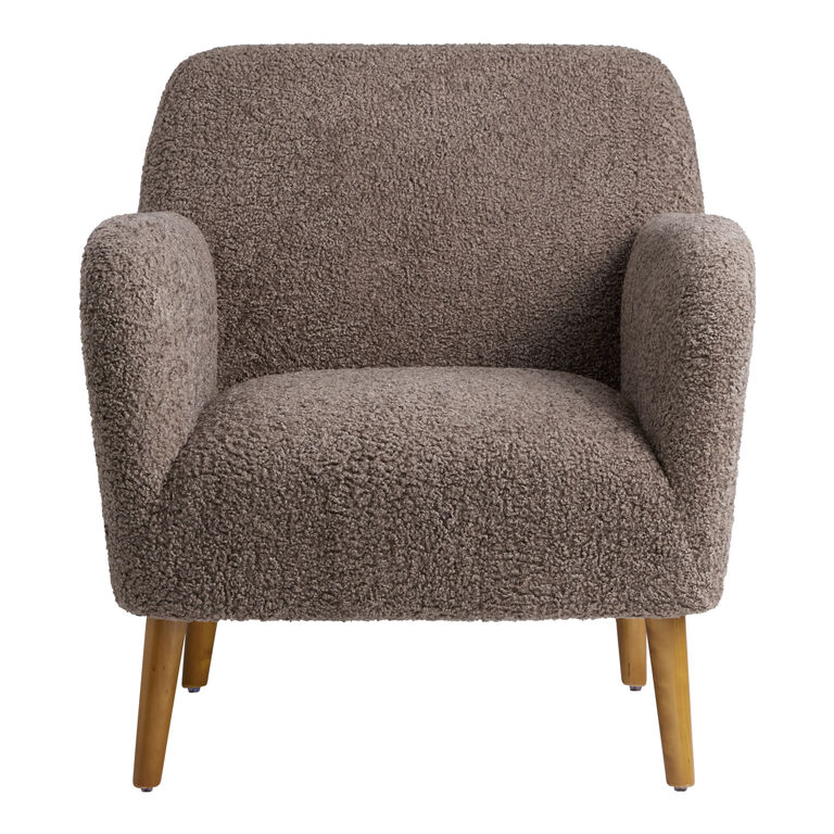 Freja Faux Sherpa Upholstered Armchair image number 3