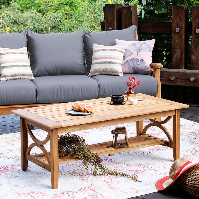 Mendocino Teak Wood 5 Piece Outdoor Furniture Set image number 7