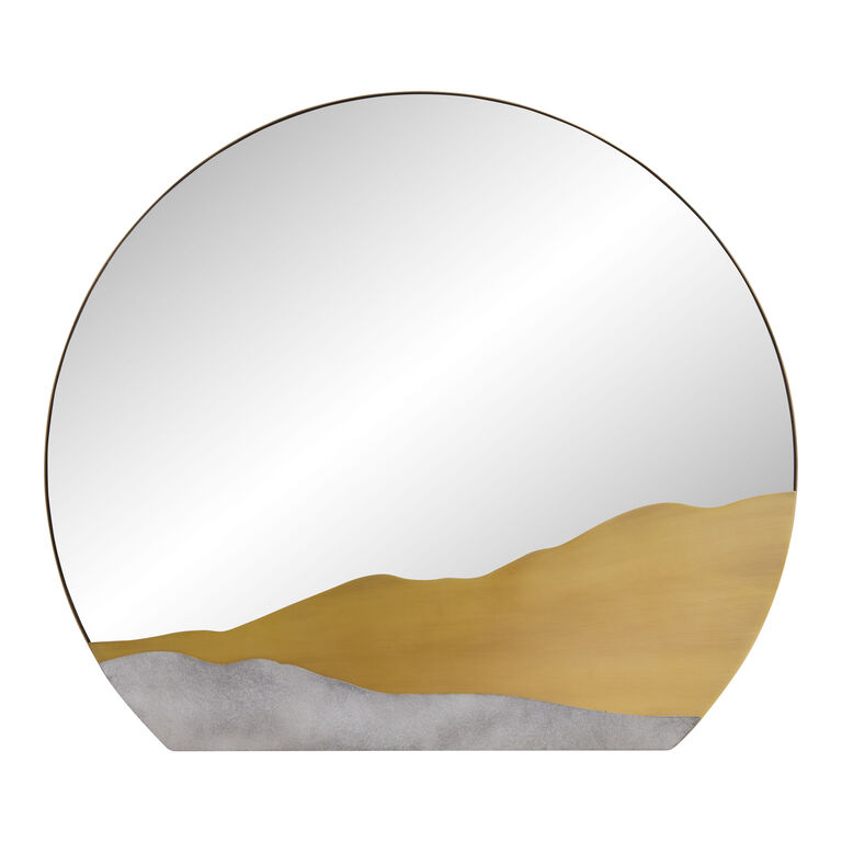 Rounded Metal Sand Dunes Wall Mirror image number 1