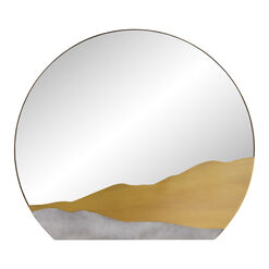 Rounded Metal Sand Dunes Wall Mirror