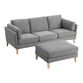 Noelle Graphite Woven Sofa and Ottoman image number 3