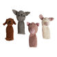 Crocheted Farm Animal Finger Puppets Set of 4 image number 0