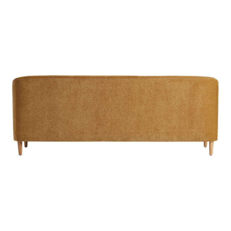 Sacha Golden Yellow Chenille Slope Arm Sofa image number 4