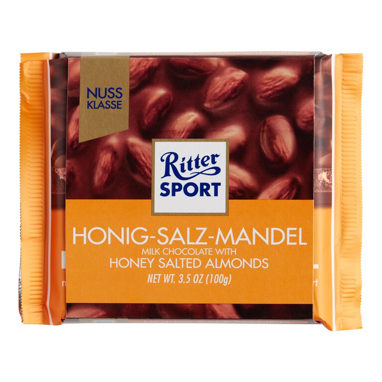Ritter Sport Honey Salted Almond Milk Chocolate Bar image number 1